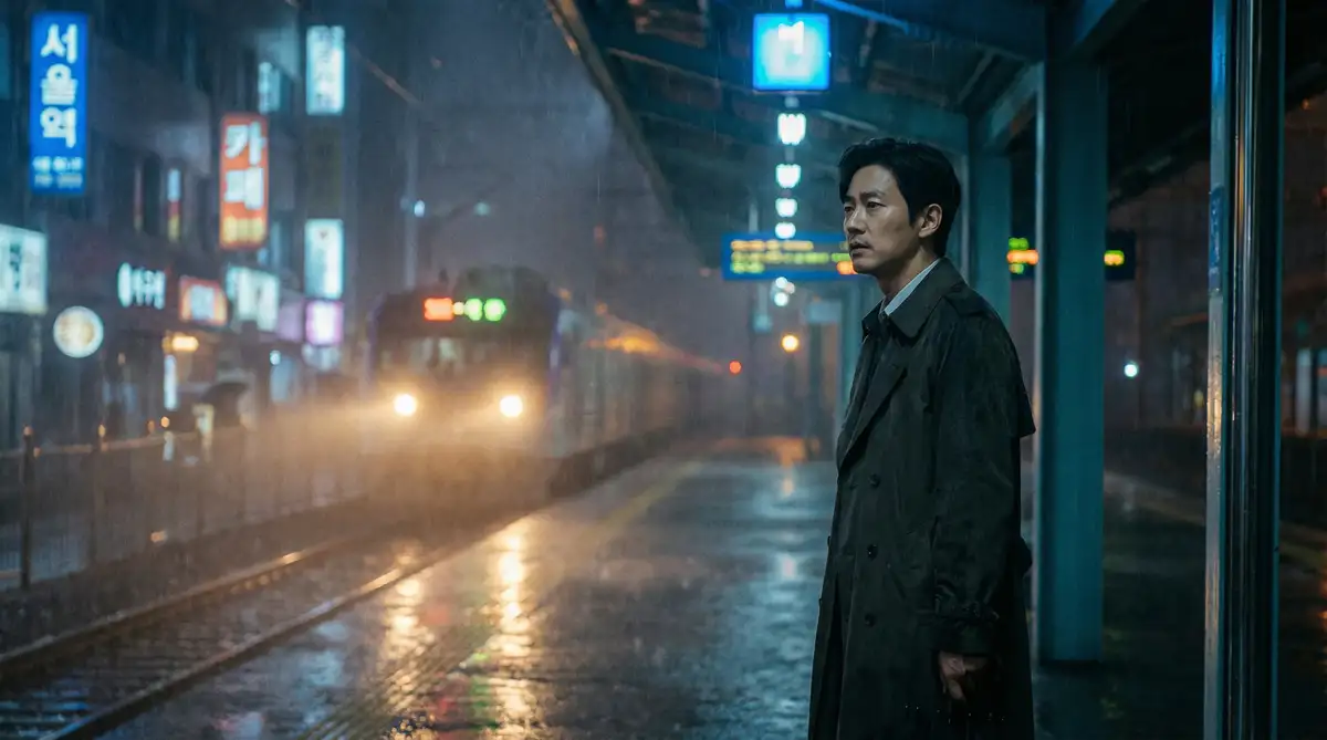 韩国伦理电影经典场景 - 雨夜车站，樱空桃 馆藏影像